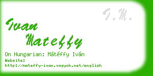 ivan mateffy business card
